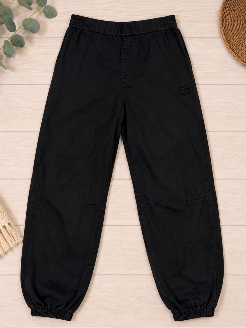 Burberry Kids Black Nova Logo Jogger Pants Size 16Y Youth Unisex